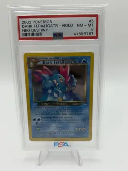 2002 Pokemon Dark Feraligatr Holo 5/105 Psa 8 - Image 1