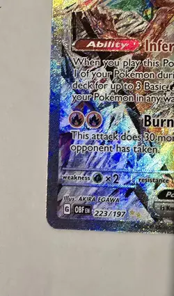 Pokemon TCG Charizard EX Obsidian Flames Holo Special Full Art 223/197 NM - Image 5