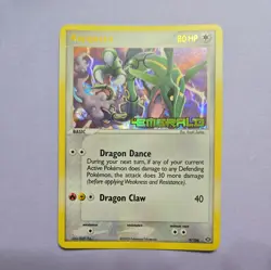 RAYQUAZA 2005 POKEMON EX EMERALD STAMPED RARE HOLO 9/106 Q5677 - Image 1