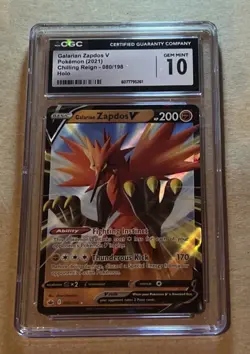 Pokemon TCG Galarian Zapdos v Chilling Reign 080/198 Holo CGC 10 - Image 1