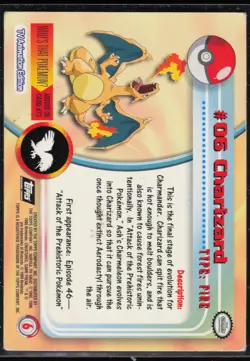 Pokemon TCG TOPPS Charizard #6 Foil - Image 2