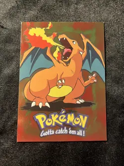 Pokemon TCG Topps Charizard E6 of 12 Movie Edition Holo Foil Blue Logo 1999 VLP - Image 1