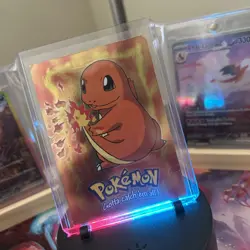 Pokemon The First Movie Charmander E4 of 12 Textured Holo Topps 1999 LP ZD1 - Image 2