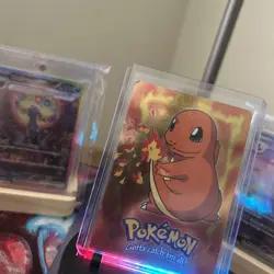 Pokemon The First Movie Charmander E4 of 12 Textured Holo Topps 1999 LP ZD1 - Image 3