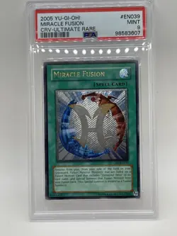 Miracle Fusion PSA 9 MINT Ultimate Rare CRV-EN039 Cybernetic Revolution Yugioh - Image 2
