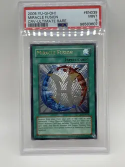 Miracle Fusion PSA 9 MINT Ultimate Rare CRV-EN039 Cybernetic Revolution Yugioh - Image 3