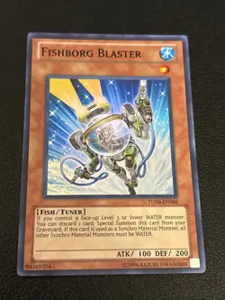 Yu-Gi-Oh Fishborg Blaster Super Rare TU06-EN004 Turbo Pack NM - Image 1