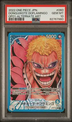 Donquixote Doflamingo OP01-060 Leader Alt Art 2022 Japanese One Piece PSA 10 - Image 1