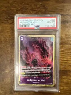 2024 One Piece PRB01 EN Judgement Of Hell At Art PSA 10 - Image 1