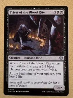 MTG Priest Of The Blood Rite Card, Commander Masters - Image 1