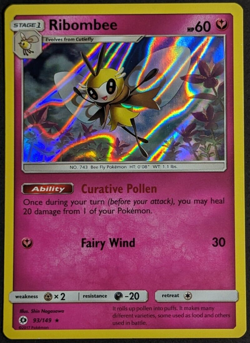 Ribombee Holo NM 93/149 Sun & Moon Pokemon Card - Image 1
