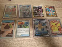 8 Pokemon Card Lot pikachu, blastoise, machoke, Larvitar - Image 1