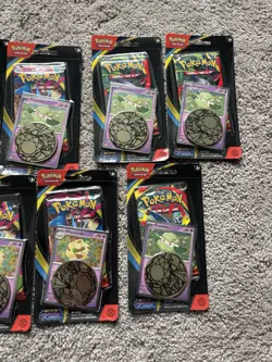 Pokemon TCG Phantasmal Flames Blister Packs With Promo Cards Coin Bundle Of 13 - Image 5