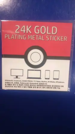 Pikachu 24k Gold Sticker Candy Pokemon Card - Image 2