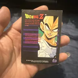 Vegeta DBZ Dragon Ball Z 1999 FUNimation Gold Card G-8 Chase Card - Image 2
