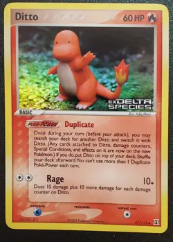 Pokemon TCG Ditto EX Delta Species 2005 37/113 STAMPED Card - Image 3