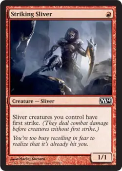 Striking Sliver -Foil Medium Play MTG Magic 2014 Core Set - Image 1
