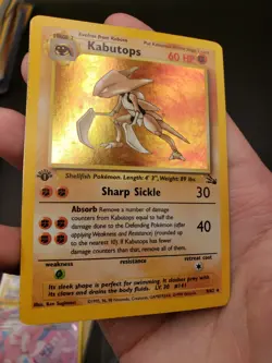 Pokemon Kabutops Fossil 9/62 Holo Rare 1st Edition French 60 Card 1999 - Image 3
