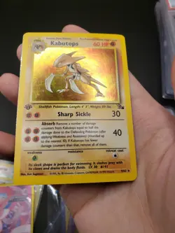 Pokemon Kabutops Fossil 9/62 Holo Rare 1st Edition French 60 Card 1999 - Image 5