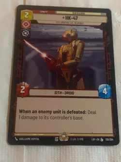 STAR WARS UNLIMITED TCG LOF HK-47 Legendary Card NM - Image 1