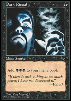 *MRM* ENGLISH Dark Ritual (Messe noire) MTG TMP - Image 1