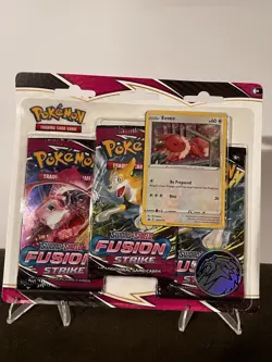 Pokemon TCG Fusion Strike 3 Pack Blister With Coin - Image 1