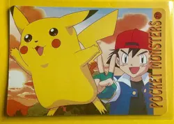 PIKACHU ONYX Pokemon Pocket Monsters Japanese Vending Prism Sticker Holo LP Foil - Image 2