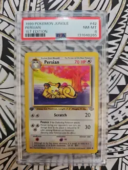 Pokemon TCG Persian Jungle 1st Edition 1999 Vintage 42/64 PSA 7 Near Mint (265) - Image 1