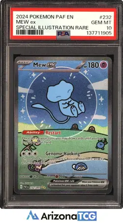 Pokemon 2024 Shiny Mew ex 232/091 Full Art SIR Paldean Fates GEM MINT PSA 10 - Image 1