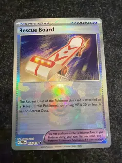 RESCUE BOARD 126/131 PRISMATIC EVOLUTIONS POKEMON (POKE BALL HOLO, NM) - Image 1