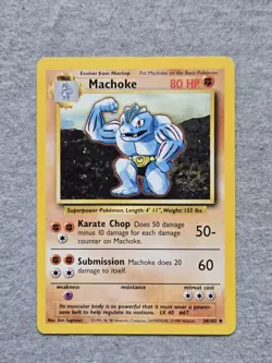 Pokemon TCG Machoke Base Set 34/102 Regular Unlimited Uncommon - Image 1