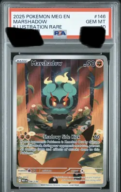 2025 POKEMON MEG EN-MEGA EVOLUTION ILLUSTRATION RARE #146 MARSHADOW PSA 10 - Image 1