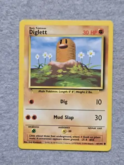 Pokemon TCG Diglett Base Set 47/102 Regular Unlimited Common - Image 1
