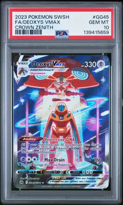 2023 Pokemon Sword And Shield Crown Zenith Deoxys VMAX #GG45 PSA 10 - Image 1