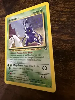 Heracross ⭐ 6/111 Holo Rare Neo Genesis 2000 Pokemon Unlimited LP - Image 3