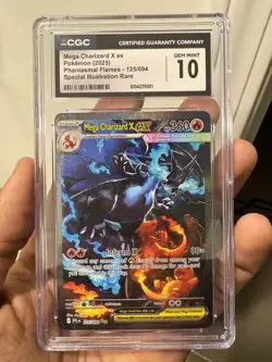 Mega Charizard x Ex Pokemon (2025) Phantasmal Flames - 125/094 CGC 10 Gem Mint - Image 1