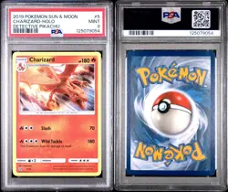 2019 POKEMON SUN & MOON DETECTIVE PIKACHU #5 CHARIZARD PSA 9 HOLO - Image 3