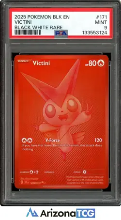 Pokemon 2025 Victini 171/086 Black & White Rare Black Bolt PSA 9 - Image 1