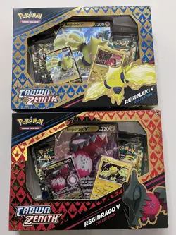 Pokemon TCG Crown Zenith Regieleki V/Regidrago V Box - 2 Boxes 820650871832 - Image 1