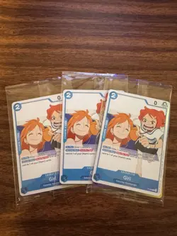 One Piece TCG Promo Card P-096 Girl Sealed Set of 3 Near Mint - Image 1
