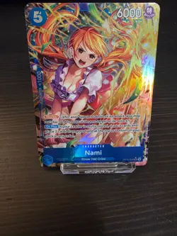 Nami SR OP11-054 Alt art. A Fist of Divine Speed One Piece English NM - Image 1
