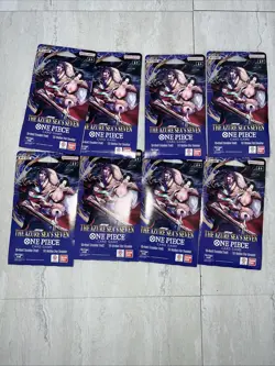One Piece OP14 The Azure Sea’s Seven Sleeved Booster Pack Lot Of 8 - Image 1