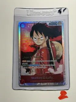 2022 One Piece Monkey D Luffy St01 012 SR Super Pre-Release - Image 1