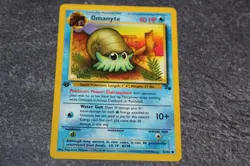 Omanyte 1st Edition 52/62 Fossil Pokemon Card,Vintage 1999 - Image 1