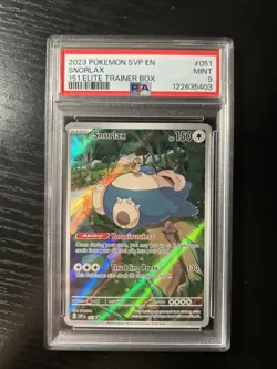 Pokemon TCG Snorlax Promo Holo Card 151 Scarlet and Violet 051 PSA 9 - Image 1
