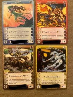 Chaotic Cards Elemental Servant Lot Unda/Seeryn/Nom/Silv Alliances Unravelled - Image 1