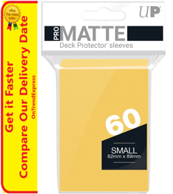 Ultra PRO Matte Deck Protector Sleeves Card Size Yellow 60ct 62 x 89mm - Image 1
