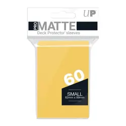Ultra PRO Matte Deck Protector Sleeves Card Size Yellow 60ct 62 x 89mm - Image 2