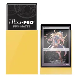 Ultra PRO Matte Deck Protector Sleeves Card Size Yellow 60ct 62 x 89mm - Image 3