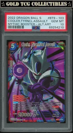 PSA 10 Cooler Mythic Booster Alt Art Promo Card Super DBS DBZ Z Heroes - Image 1
